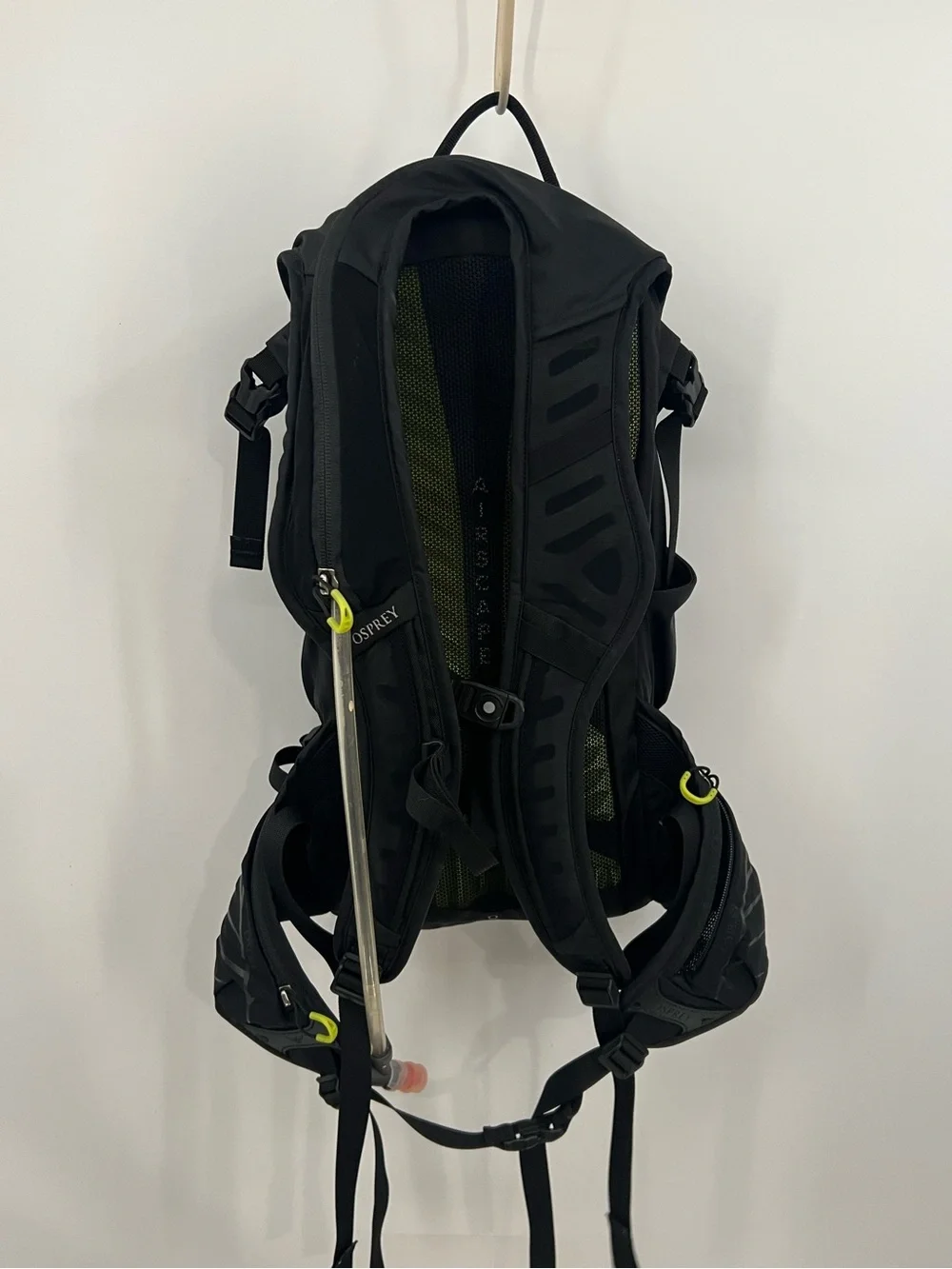 Osprey Raptor 14 Hydration Hiking Backpack - Black with Lime Accents
